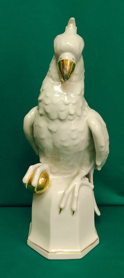 Статуэтка попугай какаду белый